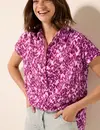 Cecil Blouse met Minimal Print - Cherry Blossom Pink