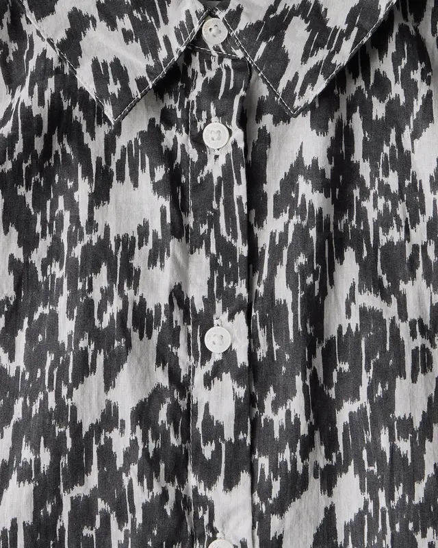 Cecil Blouse with Minimal Print - Vanilla White