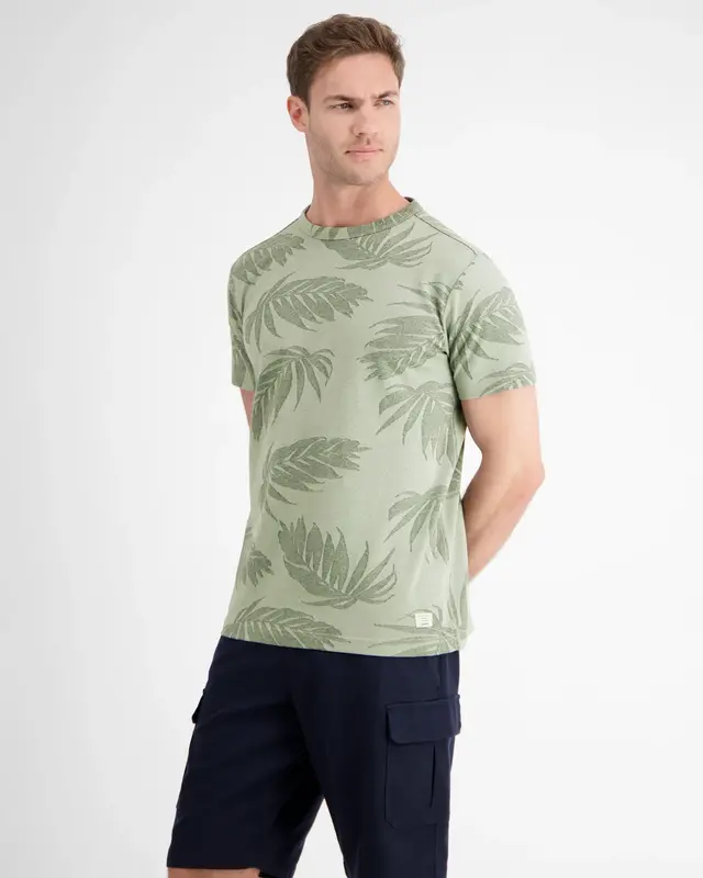 Lerros Jacquard T-Shirt - Tinted Grey