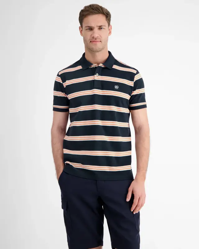 Lerros Poloshirt in Rugby Look - Classic Navy