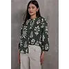 Print Blouse - Deep Pine Green