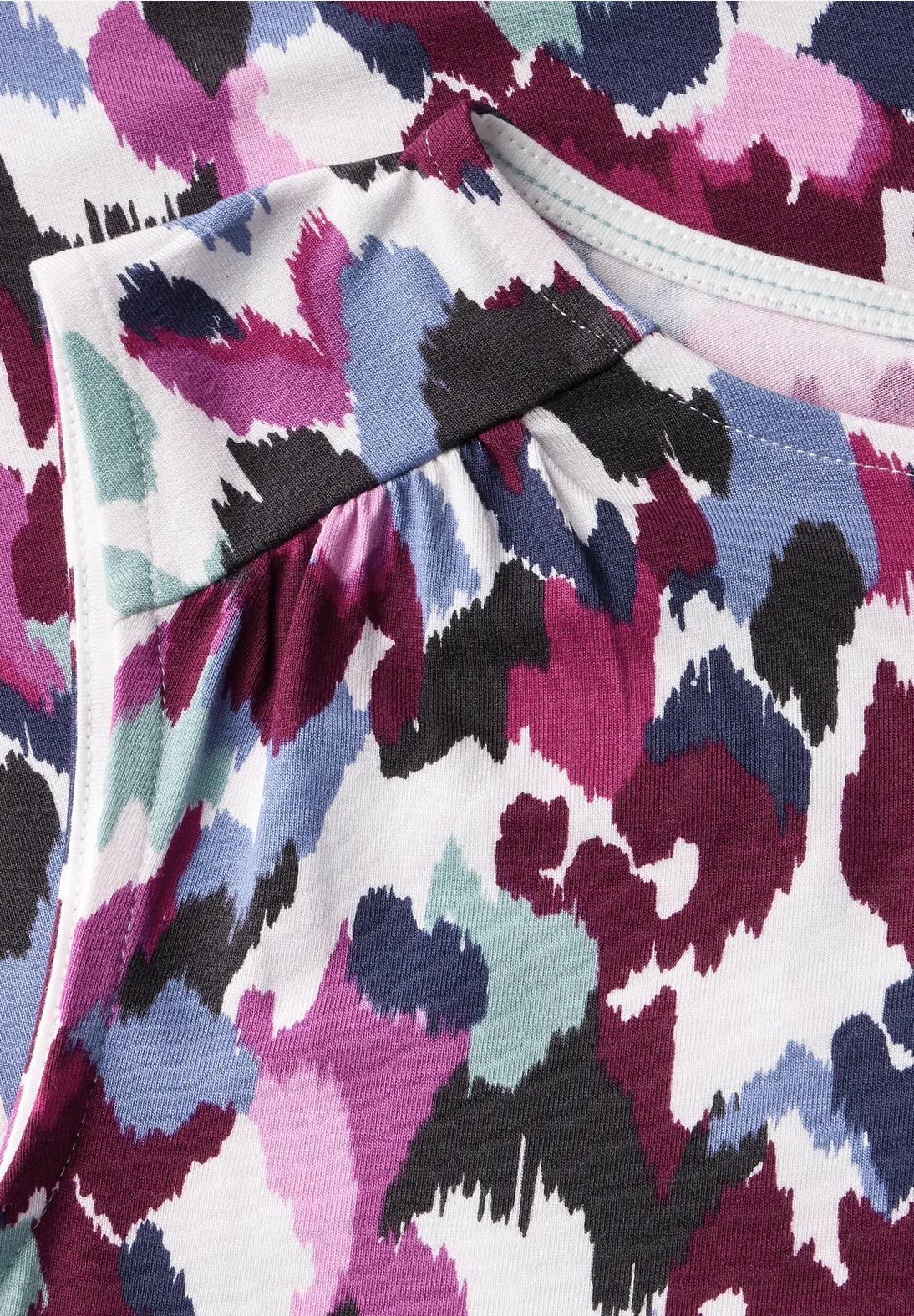 Cecil Print Top - Vanilla White