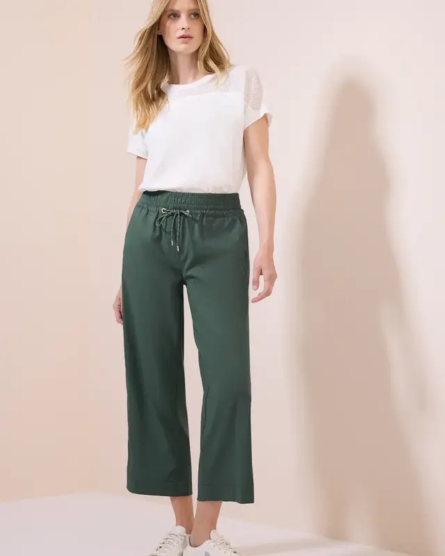 Cecil Wide Leg Broek Neele - Dark Balmy Khaki