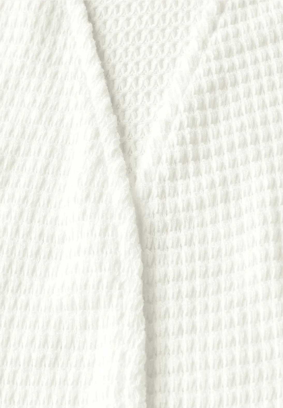 Cecil Offene Ajour-Look Jacke - Vanilla White