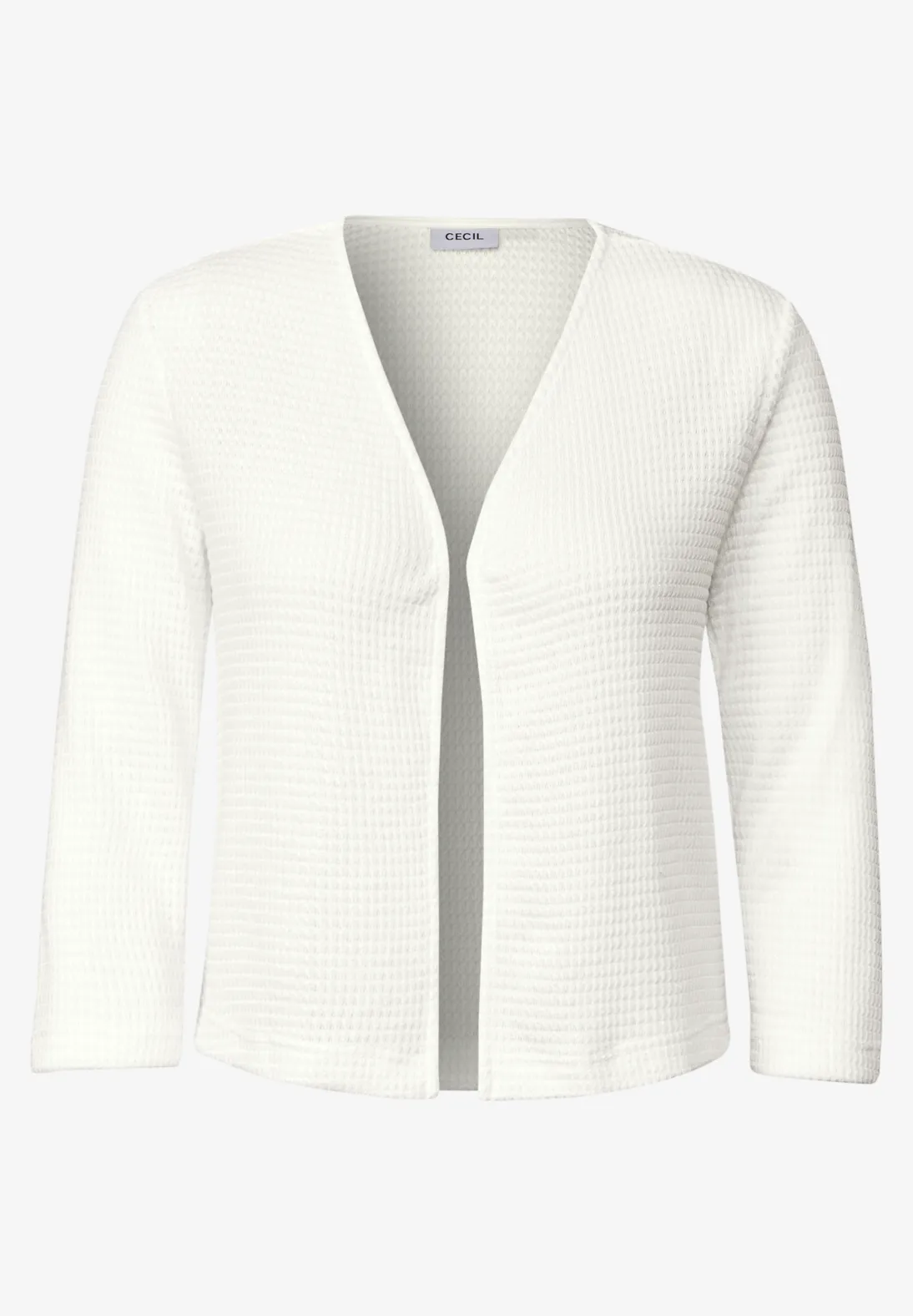 Cecil Open Ajour-Look Cardigan - Vanilla White