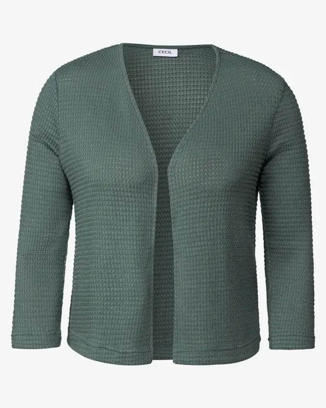 Cecil Open Ajour Look Vest - Dark Balmy Khaki