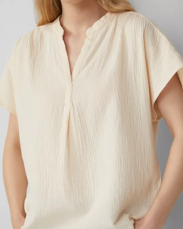 QS by S. Oliver Blouse van Mousseline - Off White