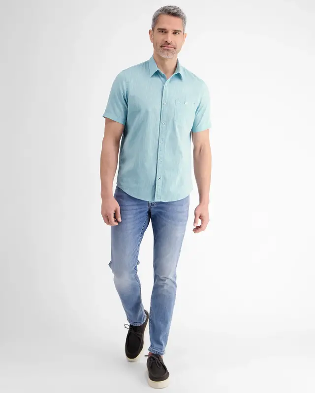 Lerros Basic Kurzarm Shirt - Coastal Blue