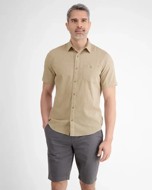 Lerros Basic Kurzarm Shirt - Light Dune Beige