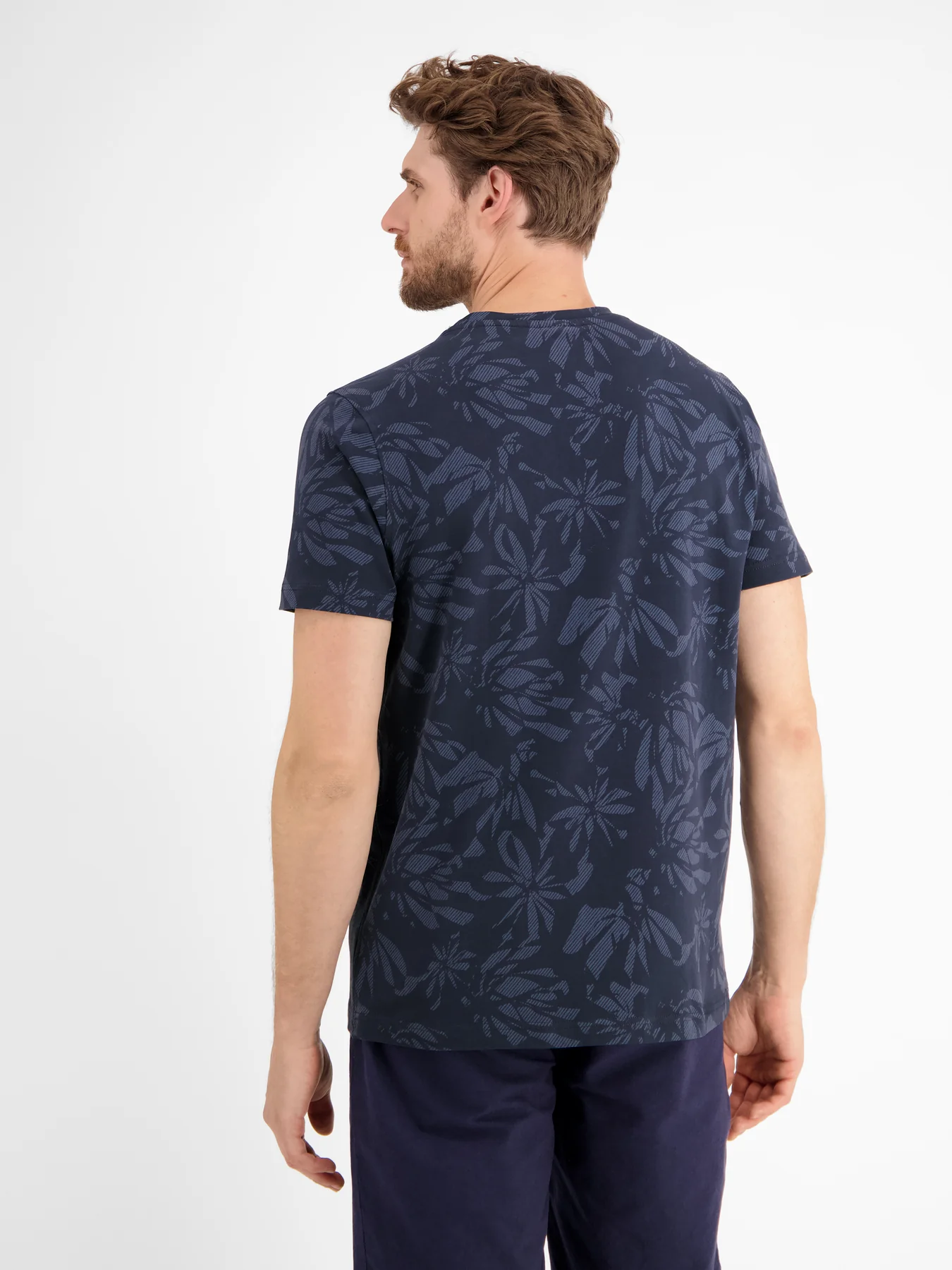 Lerros Print T-Shirt - Classic Navy