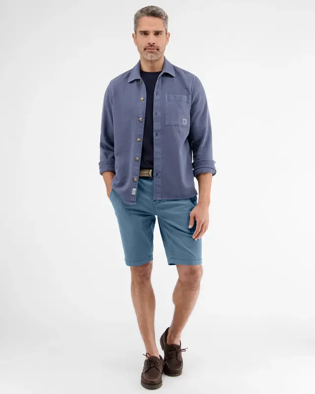 Lerros Chino Bermuda mit Gürtel - Crispy Blue