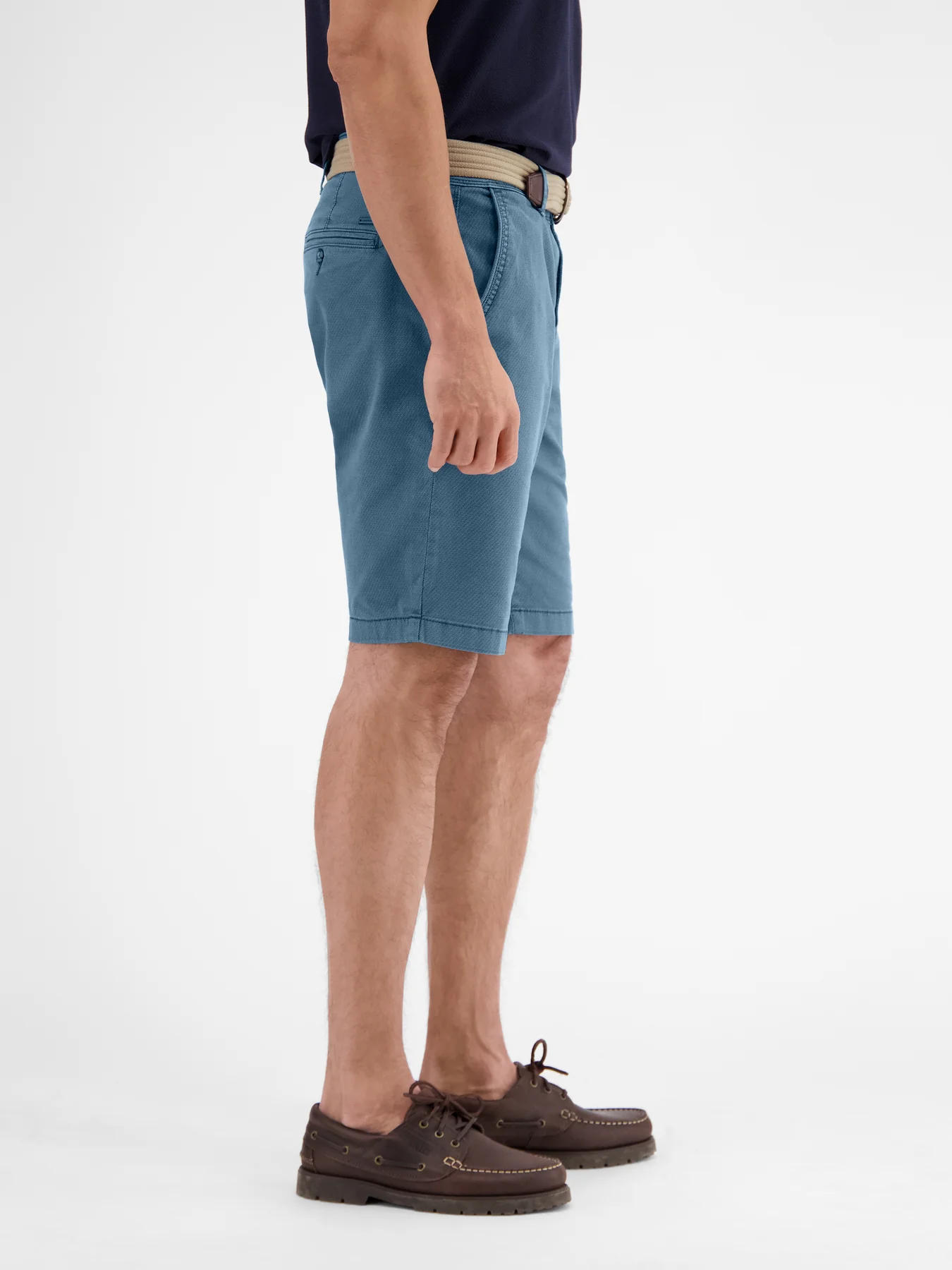 Lerros Chino Bermuda met Riem - Crispy Blue