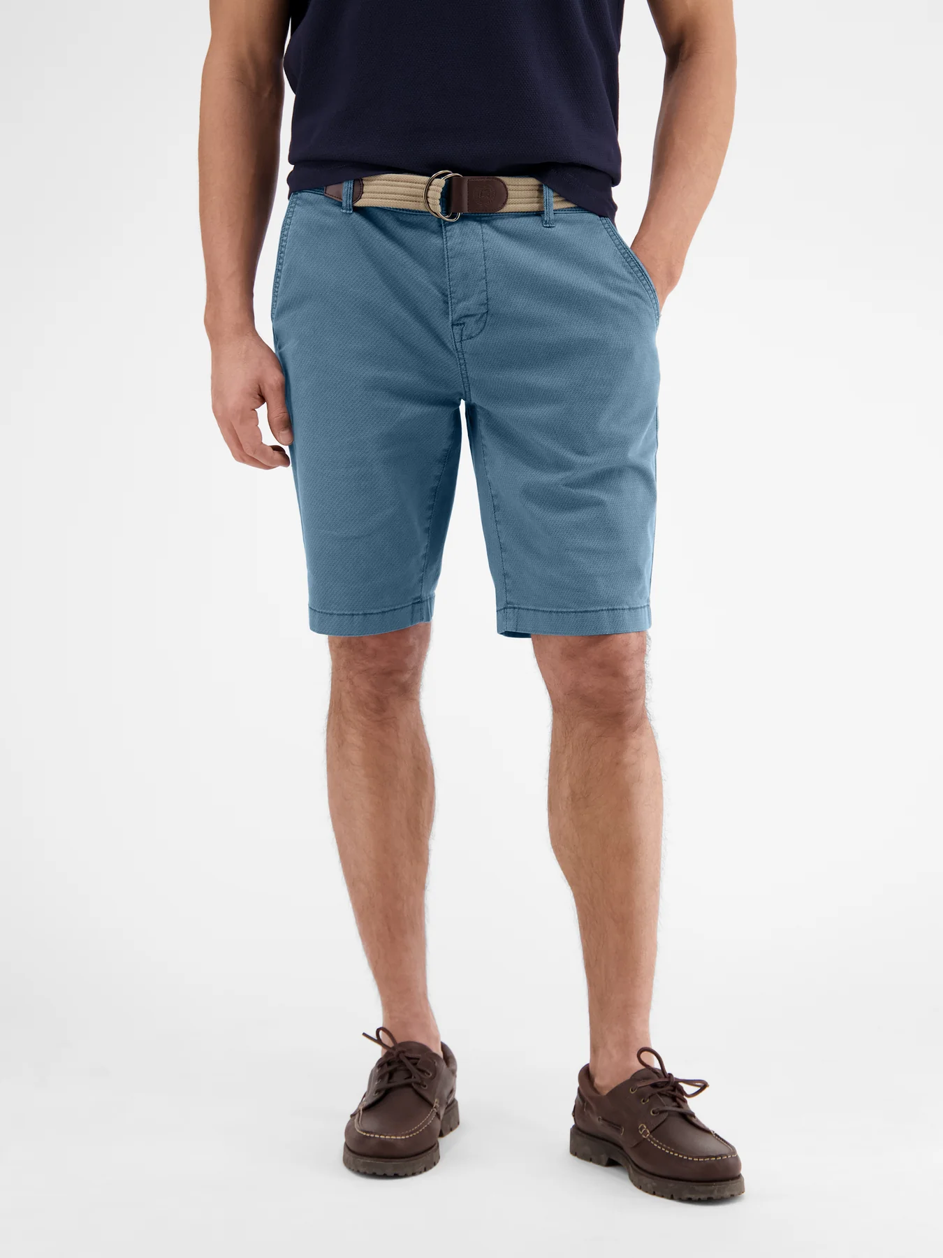 Lerros Bermuda with Belt - Crispy Blue