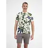 Poloshirt mit Blumen Print - Broken White