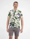 Lerros Polo Shirt met Bloemmotief - Broken White