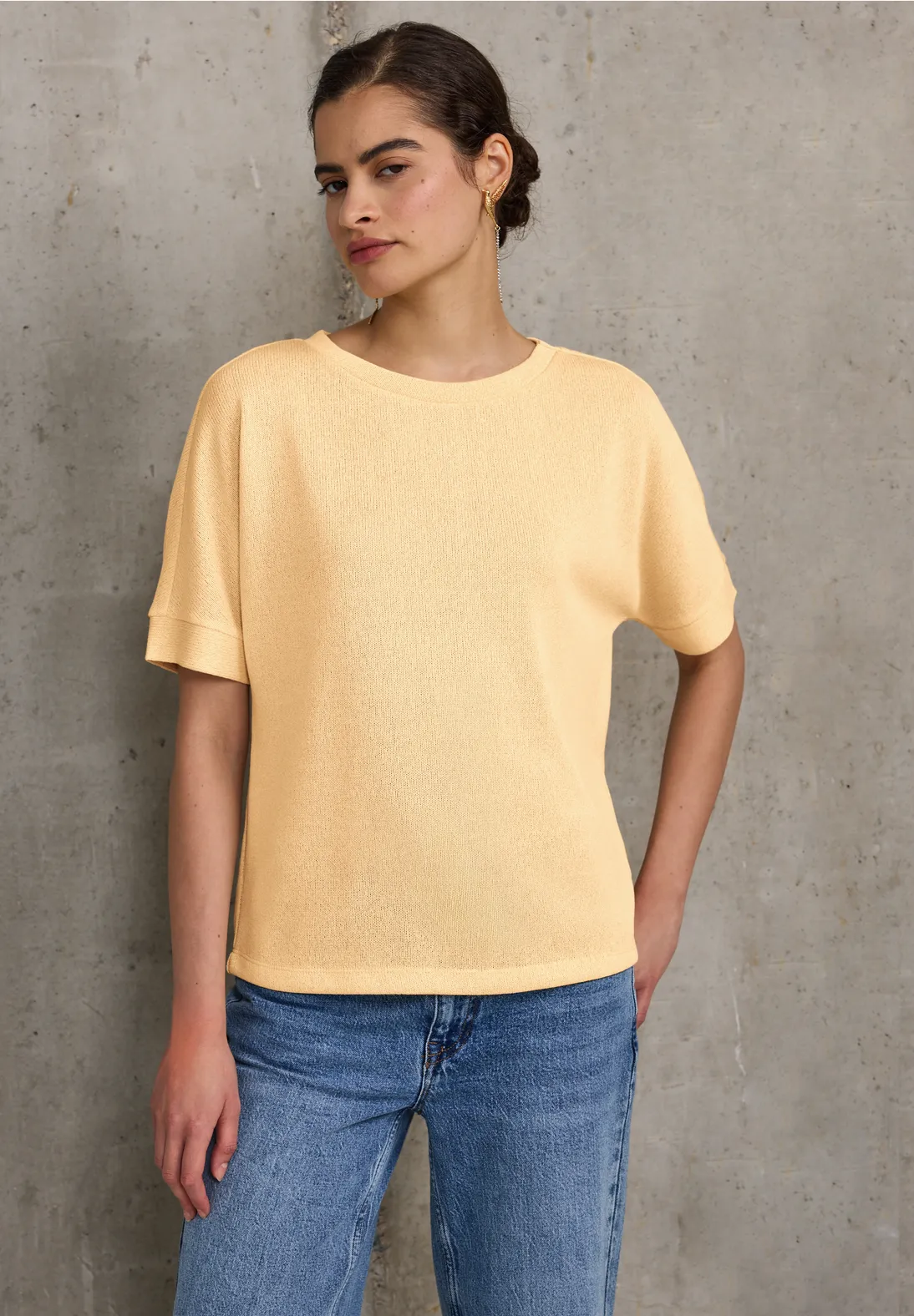 Street One Studio Knit Look Shirt - Blend Yellow