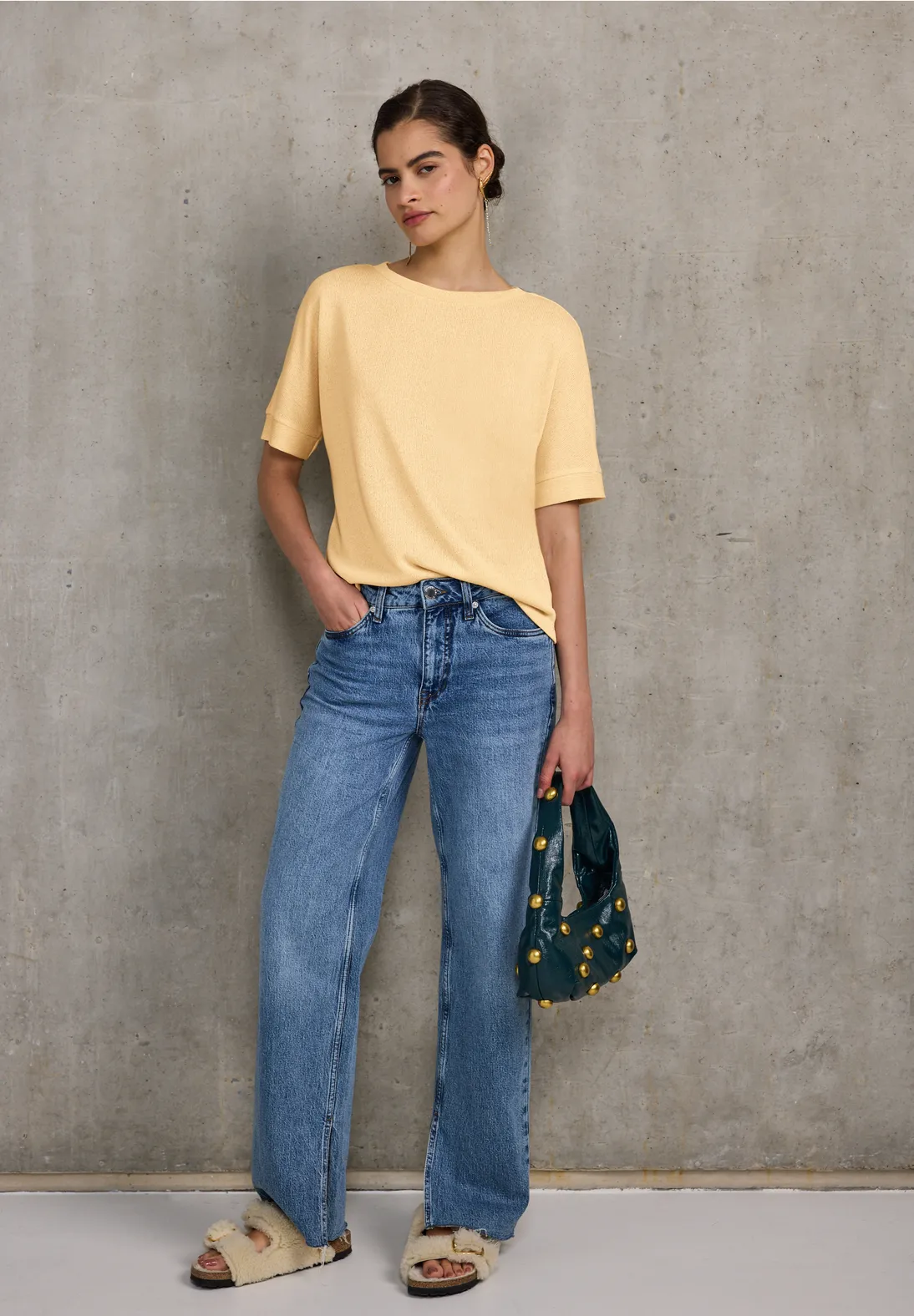 Street One Studio Knit Look Shirt - Blend Yellow