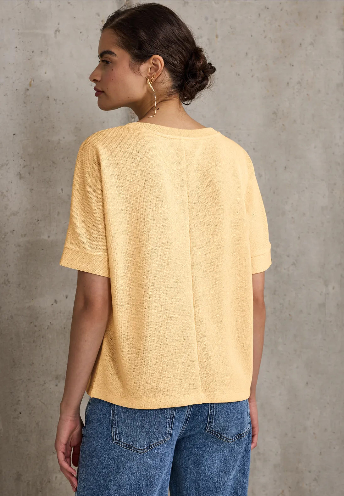 Street One Studio Knit Look Shirt - Blend Yellow