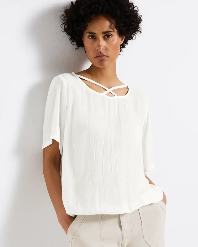 Street One Blouseshirt met Lintdetail - Off White
