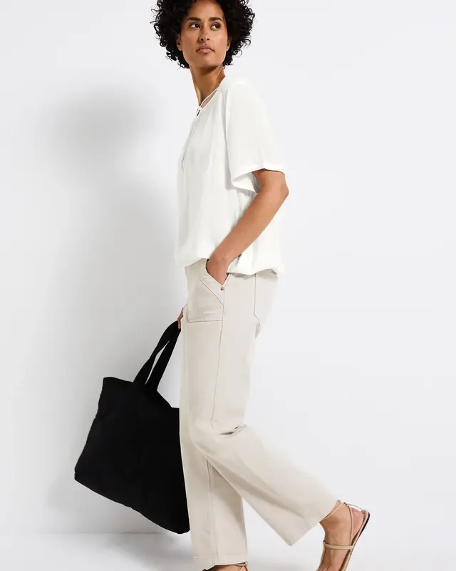 Street One Blouseshirt met Lintdetail - Off White