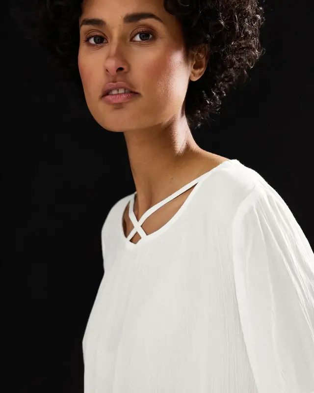 Street One Blouseshirt met Lintdetail - Off White