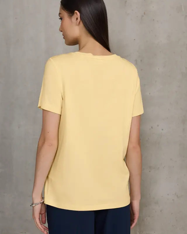 Street One Studio Shirt met Folietekst - Blend Yellow
