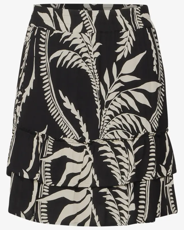 Street One Studio Paperbag Rok met Print - Black