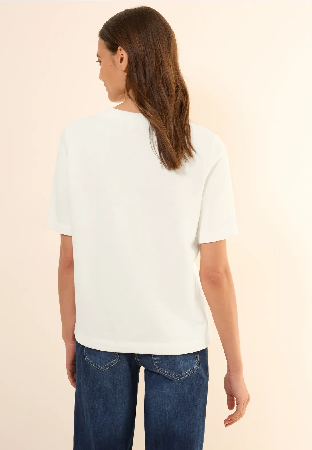 Cecil Sweatshirt mit Brusttasche - Vanilla White