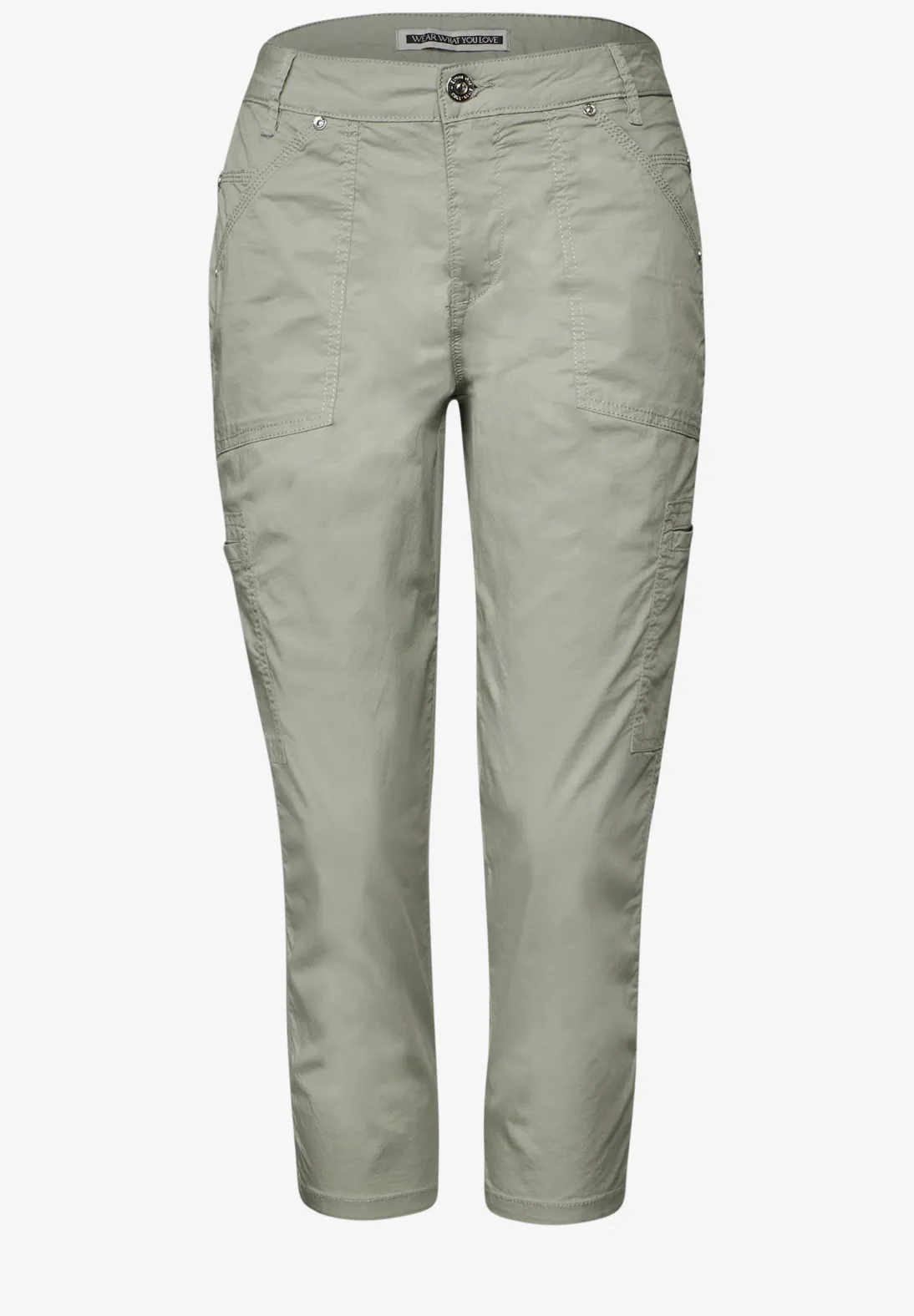 Street One 3/4 Satin Hose Yulius - Pastel Green