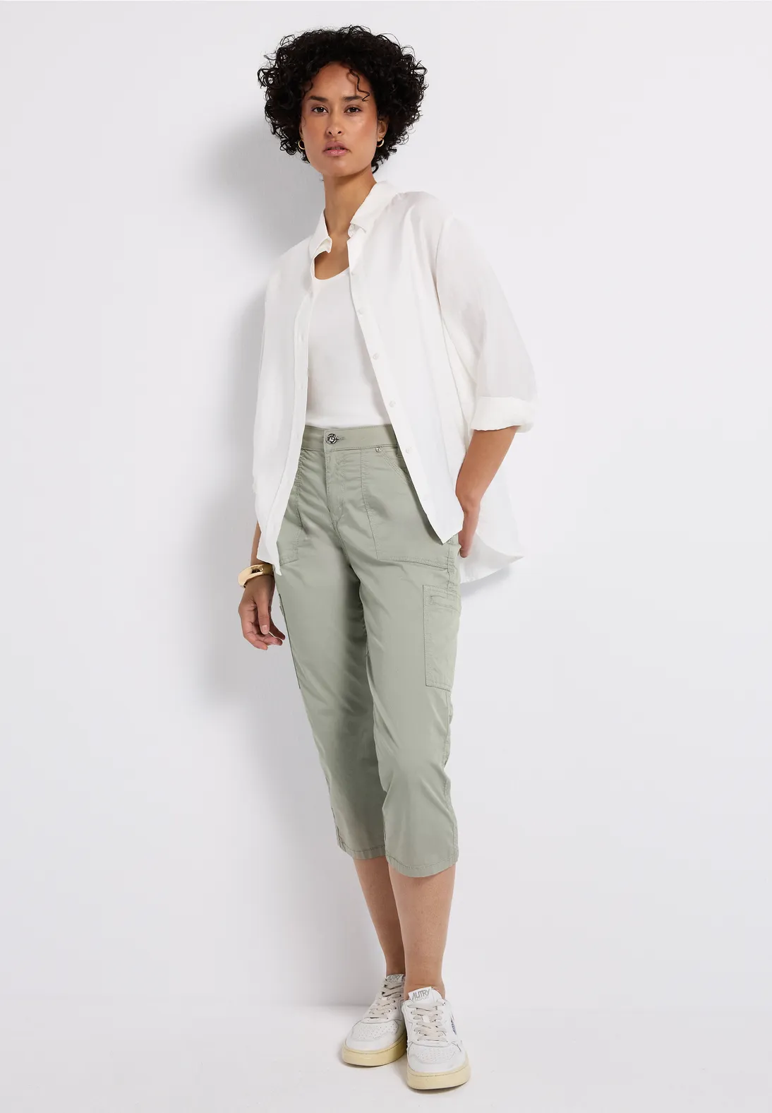 Street One 3/4 Satin Pants Yulius - Pastel Green