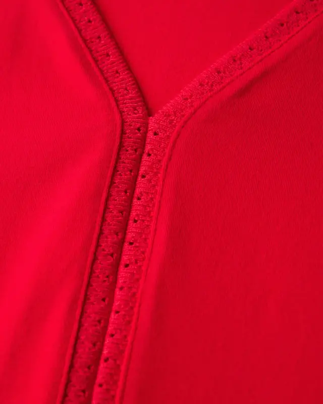 Street One Jersey Top met Gehaakte Details - Glory Red