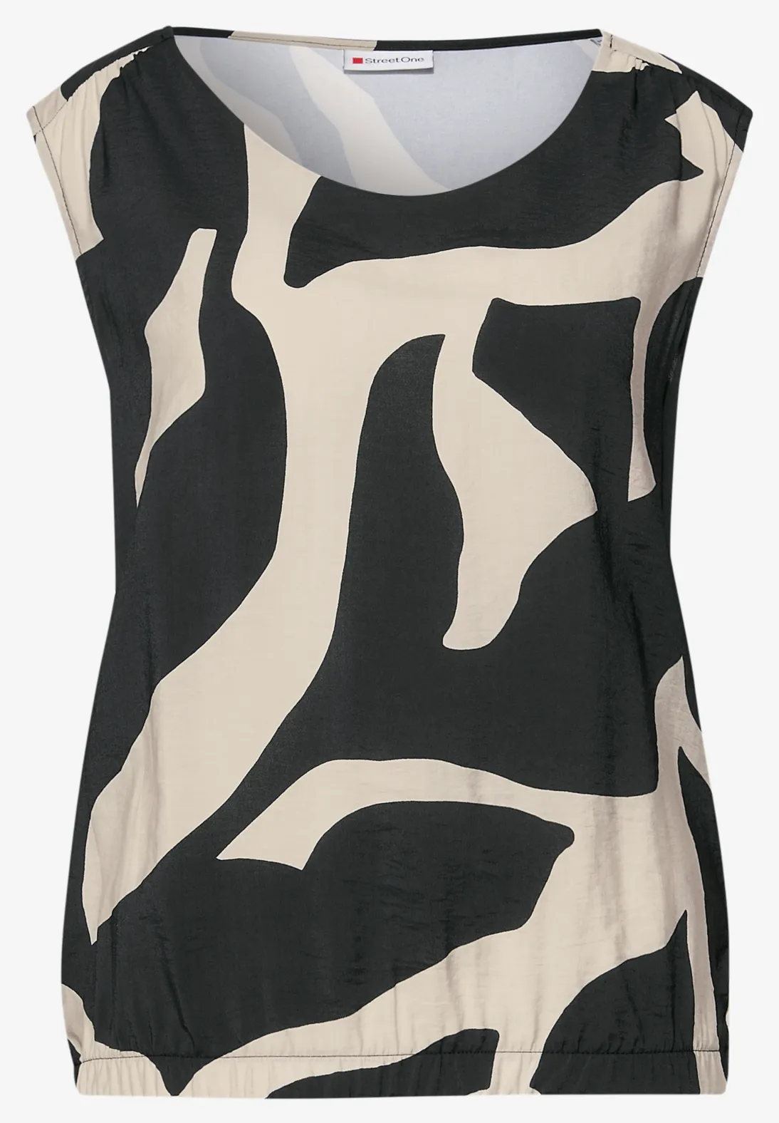 Street One Materialmix Top - Whale Tail Grey