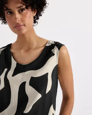 Street One Materialmix Top - Whale Tail Grey