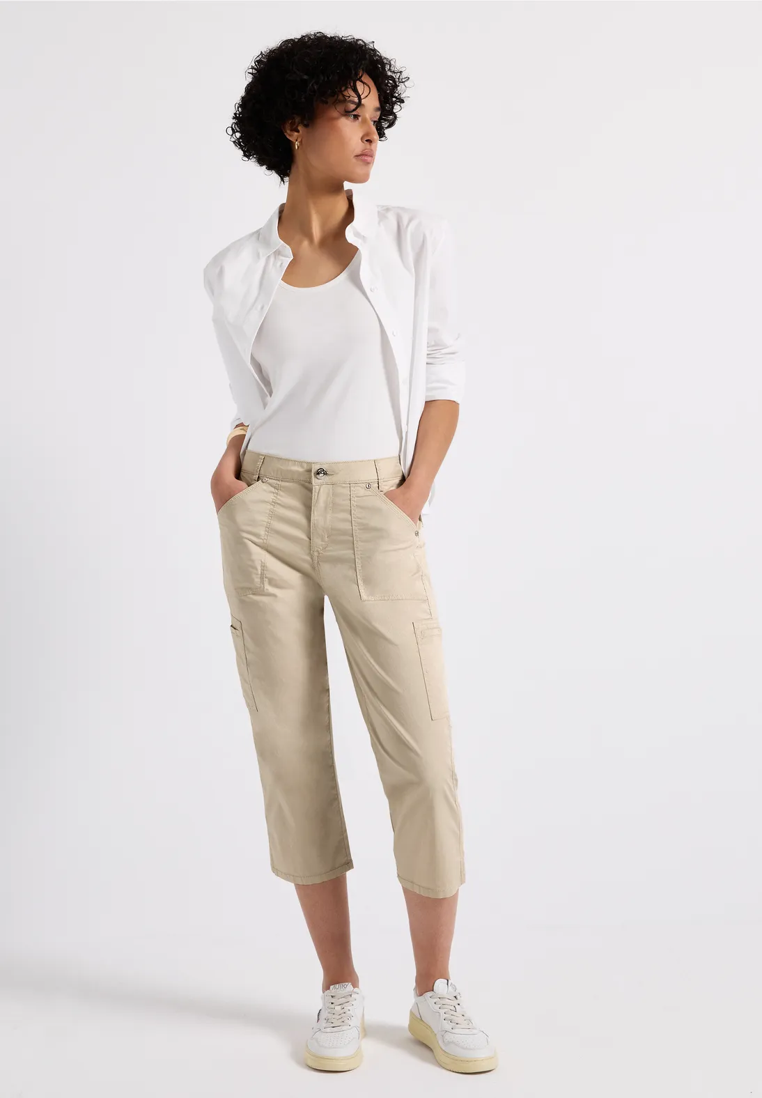 Street One 3/4 Satijnen Broek Yulius - Barley Beige