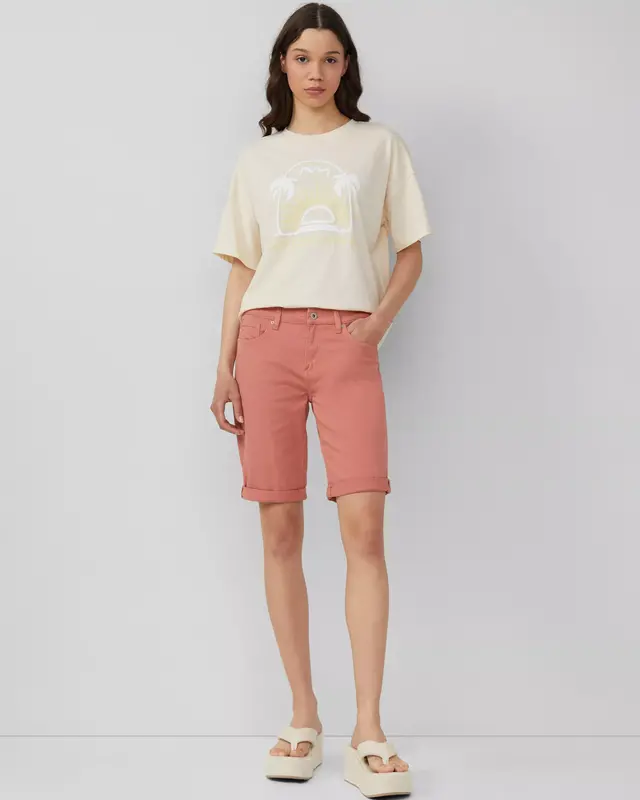 QS by S. Oliver Jeans Bermuda Catie - Papaya