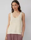 QS by S. Oliver Strick-Top Ajourmuster - Beige