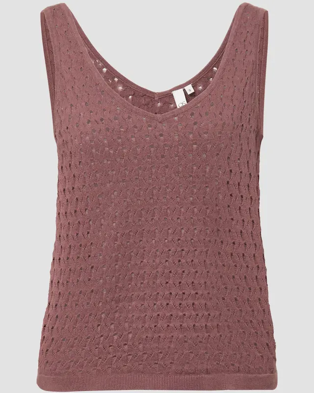QS by S. Oliver Strick-Top Ajourmuster - Pink