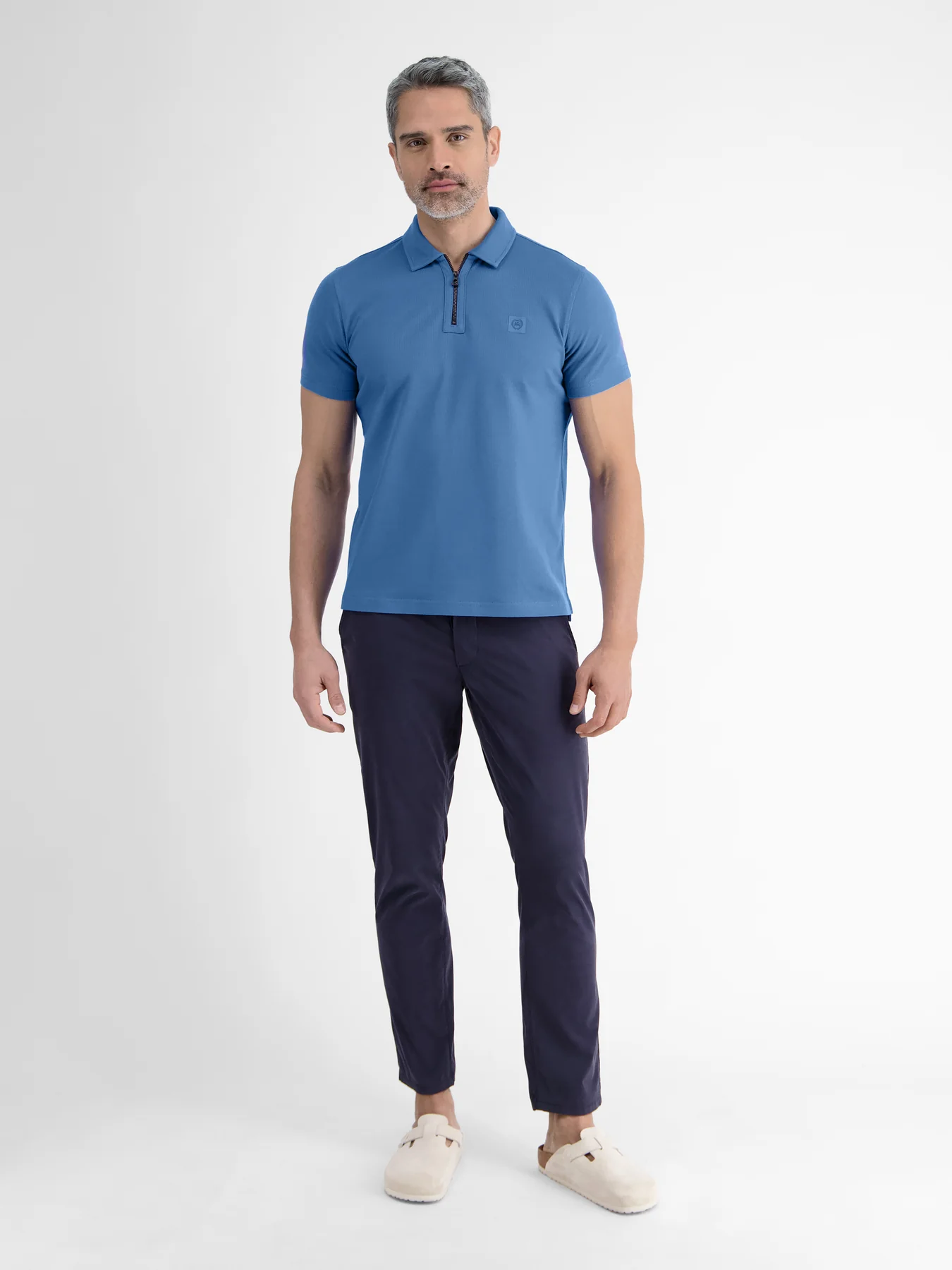 Lerros Poloshirt with Zipper - Cobalt Blue