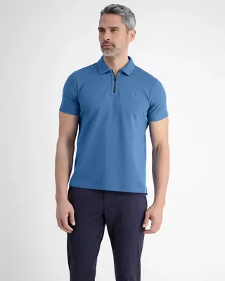 Lerros Polo met Rits - Cobalt Blue