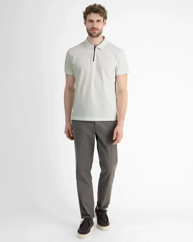 Lerros Poloshirt mit Zipper - Broken White
