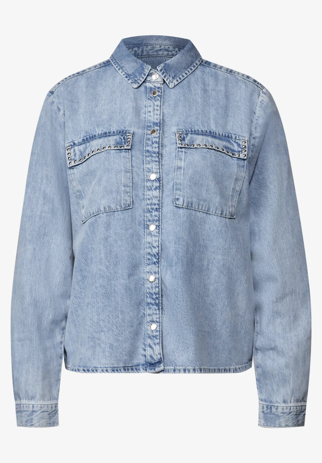 トップス L'Appartement BLEACH DENIM SHIRTS Shirts | Oversized Bleach Wash Denim Shirt | boohoo