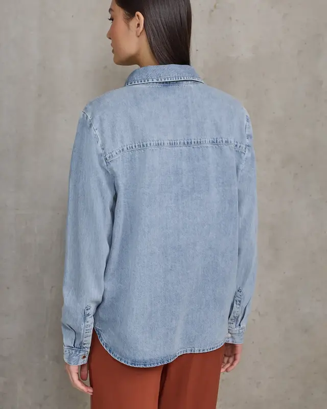 Street One Studio Bleached Denim Overhemd - Ultra Bleach Wash