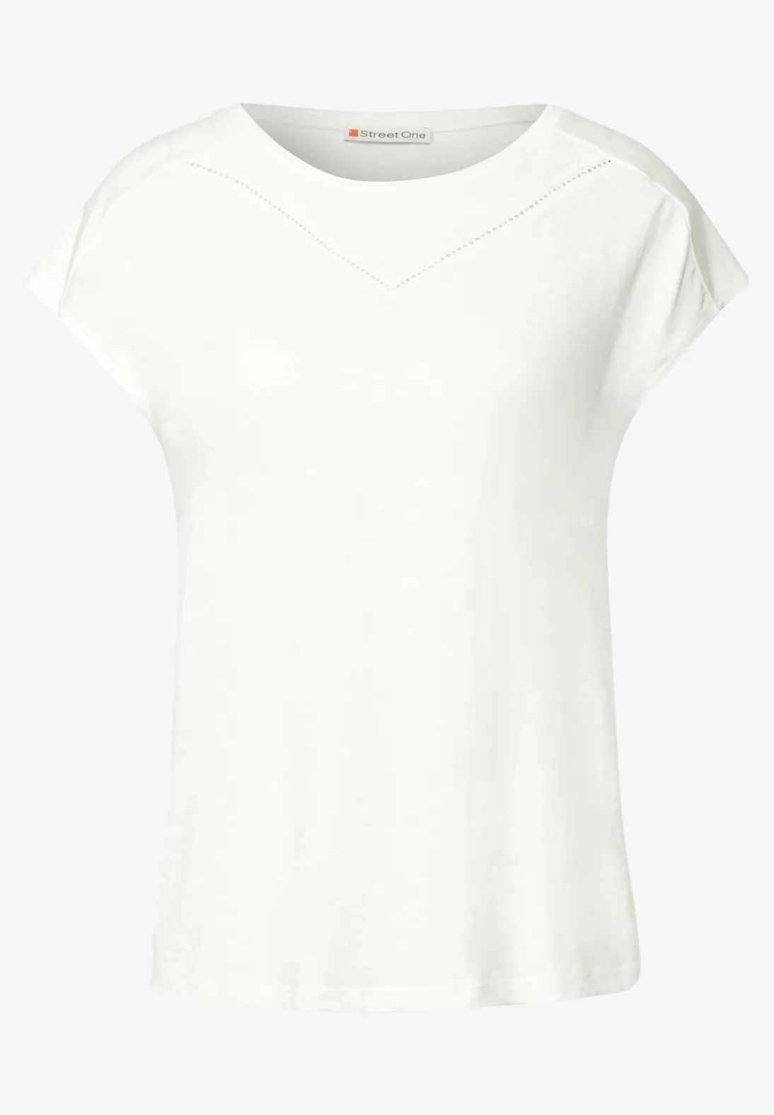 Street One Shirt met Decoratieve Tape - Off White