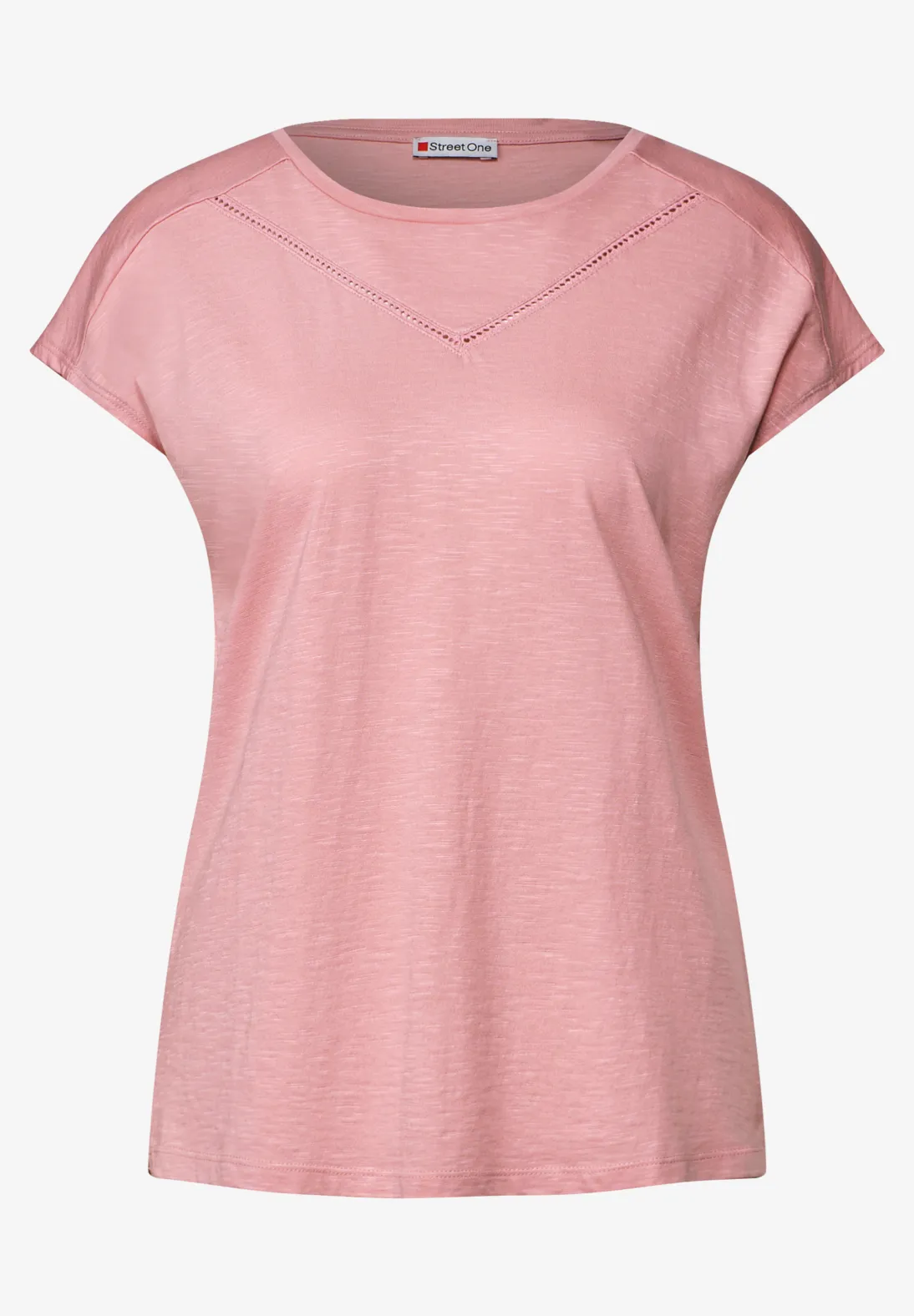 Street One Shirt mit Dekotape - Blush Peach
