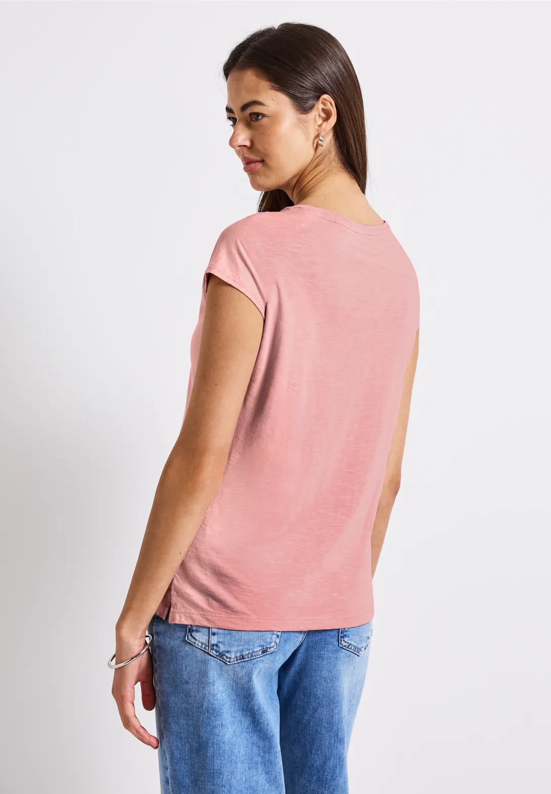 Street One Shirt met Decoratieve Tape - Blush Peach