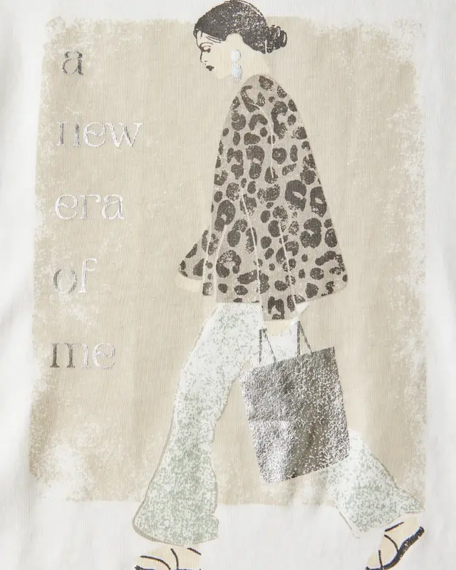 Street One Zacht Shirt met Print - Off White