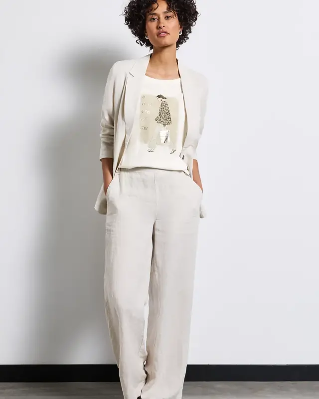 Street One Zacht Shirt met Print - Off White