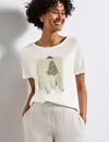 Street One Softes Shirt mit Print - Off White