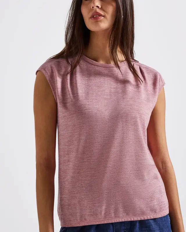 Street One Linen Look Shirt - Blush Peach