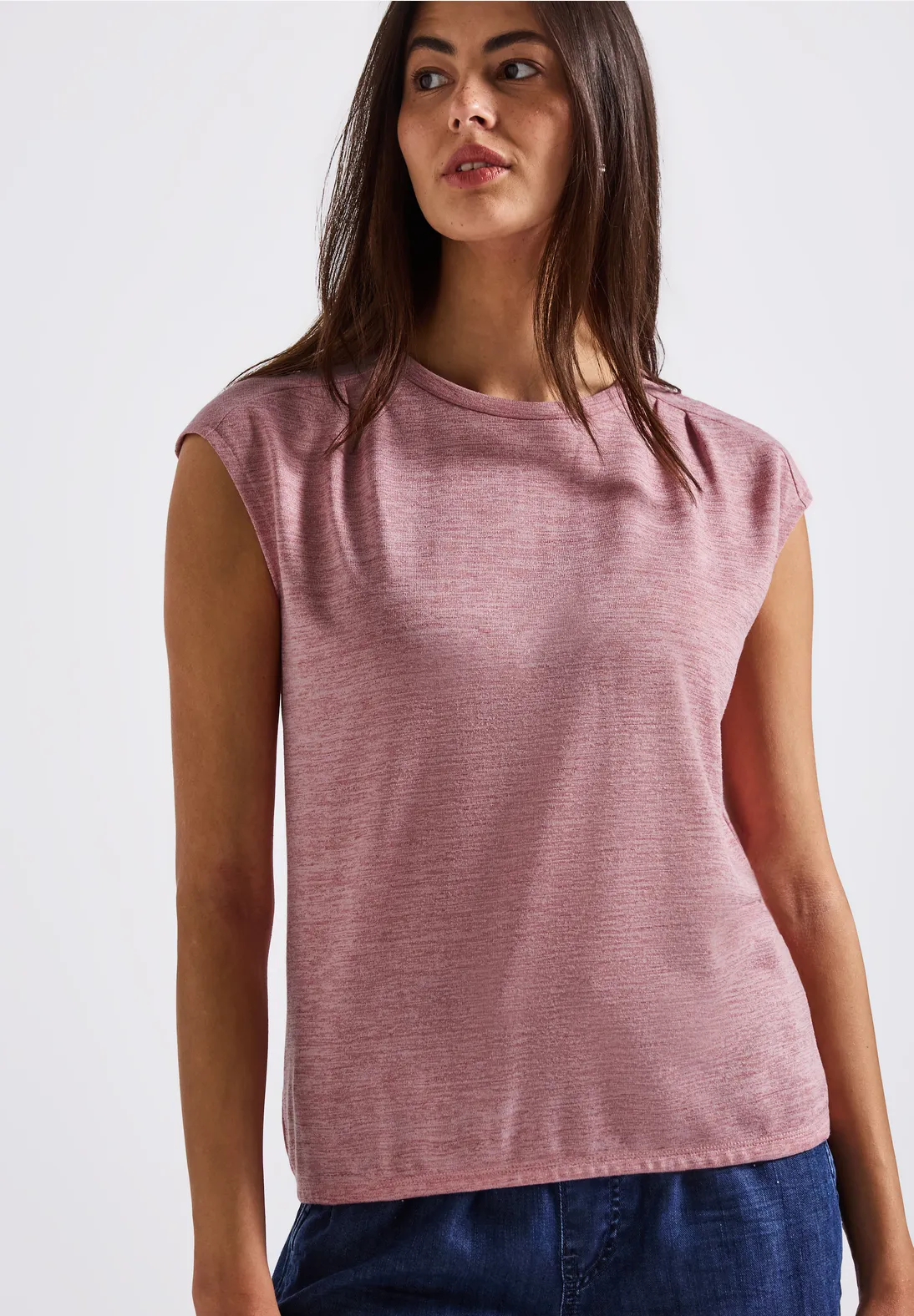 Street One Shirt in Linnen Look - Blush Peach